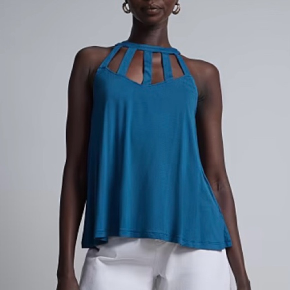 🎊  New New York  & Company Cage-Front Halterneck Top - S